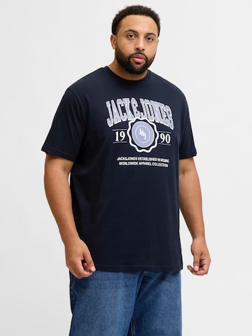 Jack & Jones Plus - Camiseta 'JJMAKO' en azul