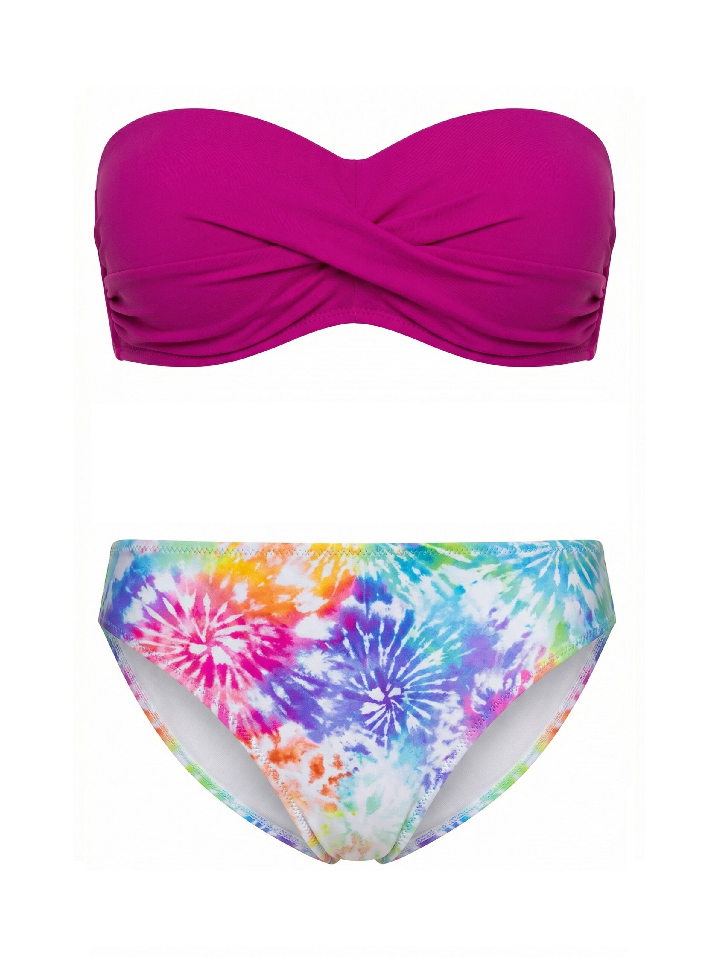 Lady EtnaBandeau Bikini 'Alice' - roza boja: prednji dio