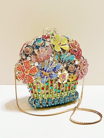 Tomshop24-7 Clutch 'Blumen-Korb' in Gold
