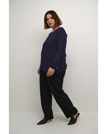 KAFFE CURVE Bluse 'KC Ami' i lilla