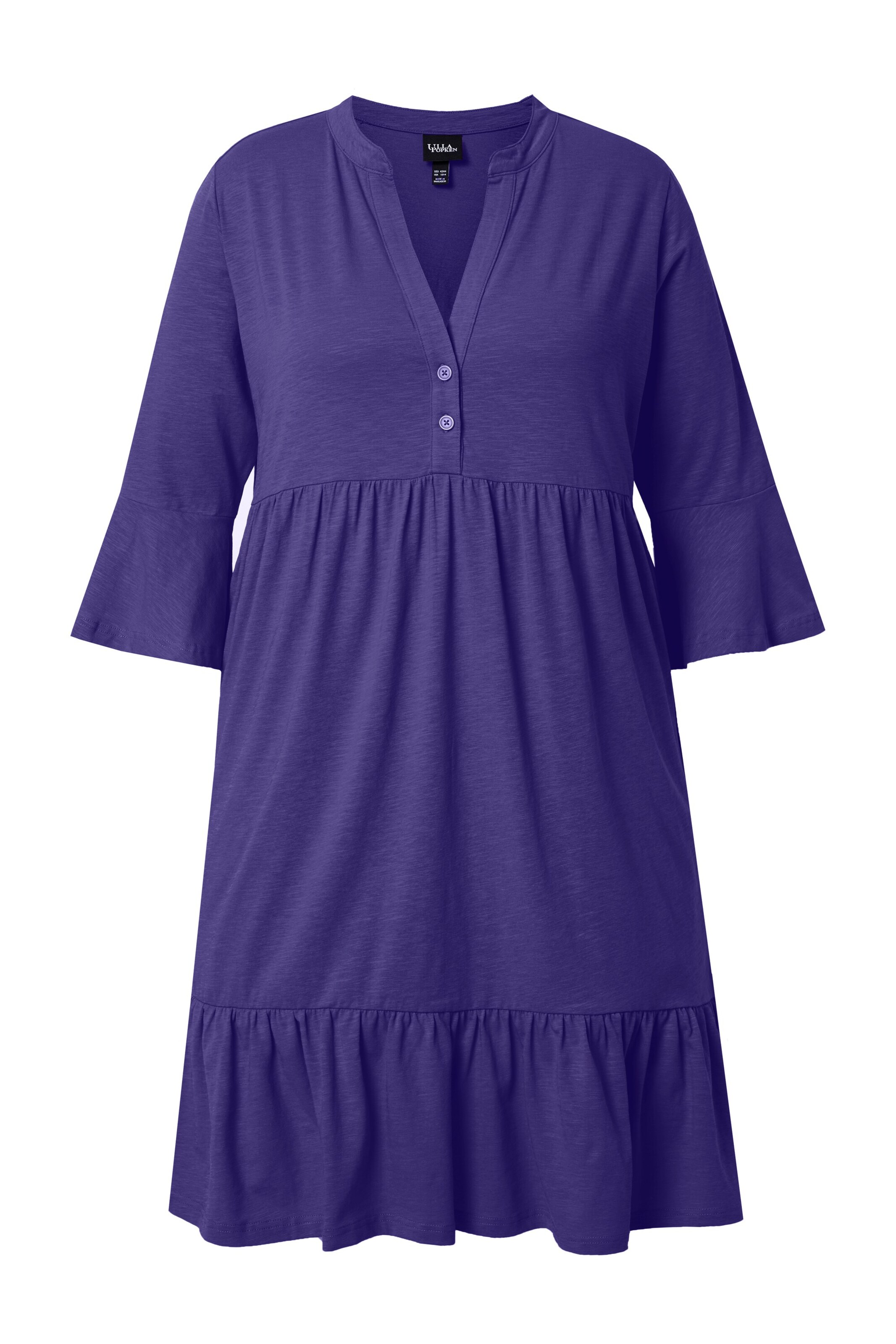 Ulla Popken Jurk in de kleur Aubergine, Productweergave