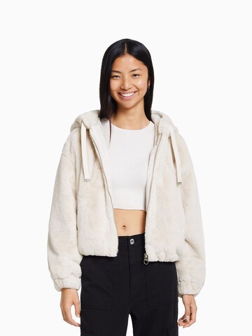 Bershka Between-Season Jacket in Beige: front