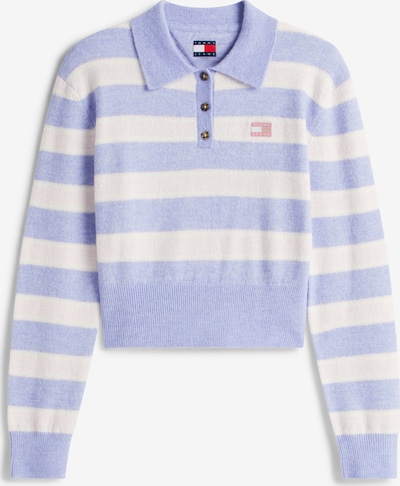 Megztinis iš Tommy Jeans, spalva – levandų spalva / balta, Prekių apžvalga