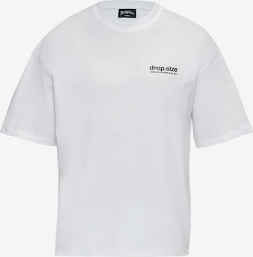 T-Shirt Dropsize en blanc : devant