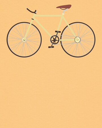 T-shirt ' Yellow Bike ' Watapparel en jaune