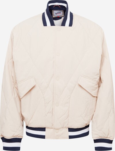Tommy Jeans Prechodná bunda 'DIAMOND' - krémová / námornícka modrá / biela, Produkt