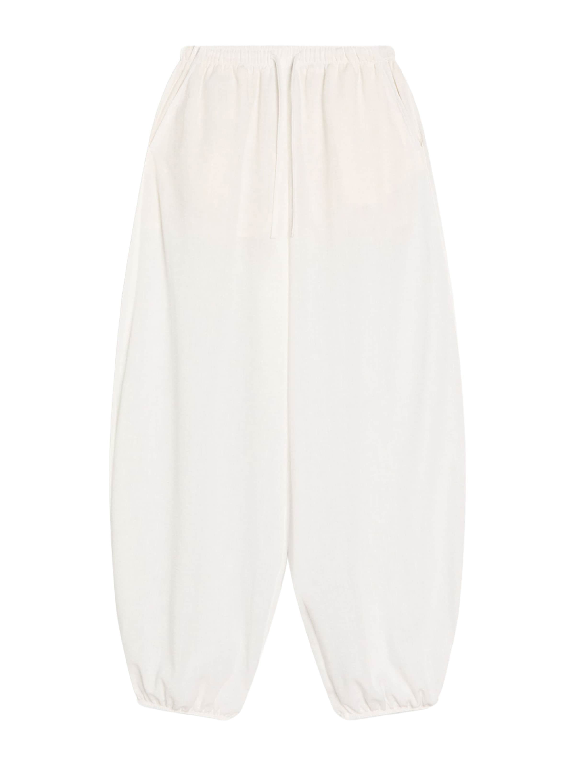 Bershka Tapered Nadrág - fehér: elől