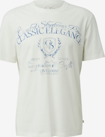 QS Shirt 'Q/S designed by - Heren t-shirt' in Wit: voorkant