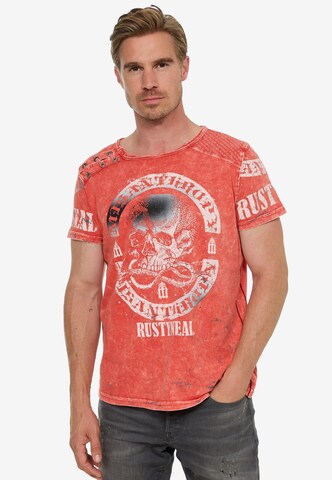 Rusty Neal T-Shirt in Rot: predná strana