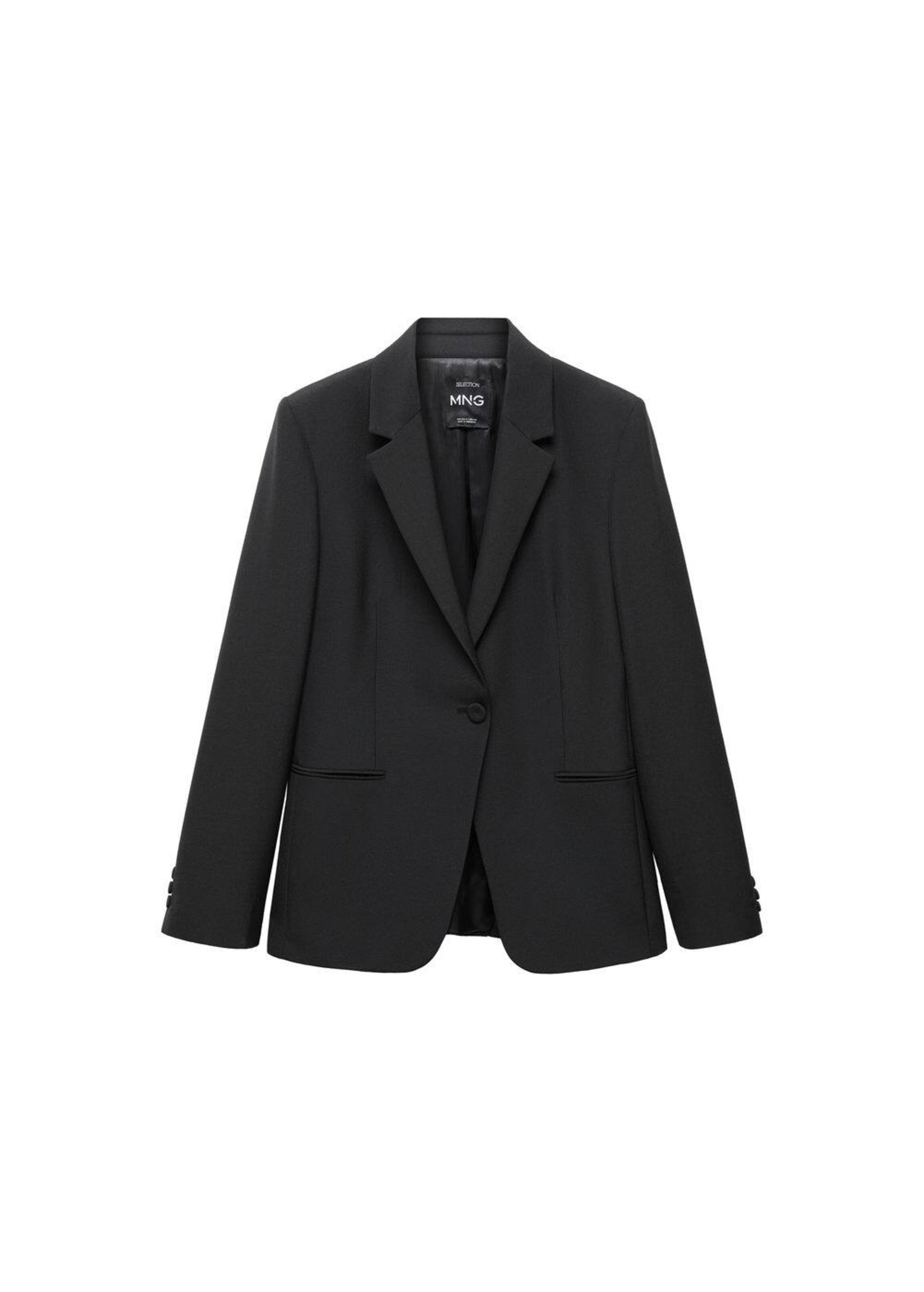 MANGO Blazer 'Jordan' in Schwarz: Vorderseite