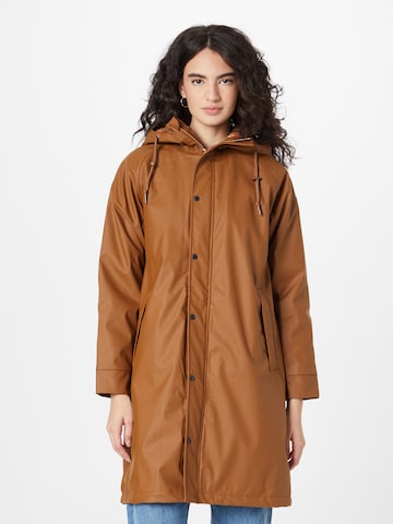 Derbe Between-seasons coat 'Wittholm' in Brown: front