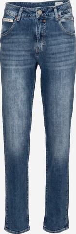 Herrlicher Slimfit Jeans in Blauw: voorkant