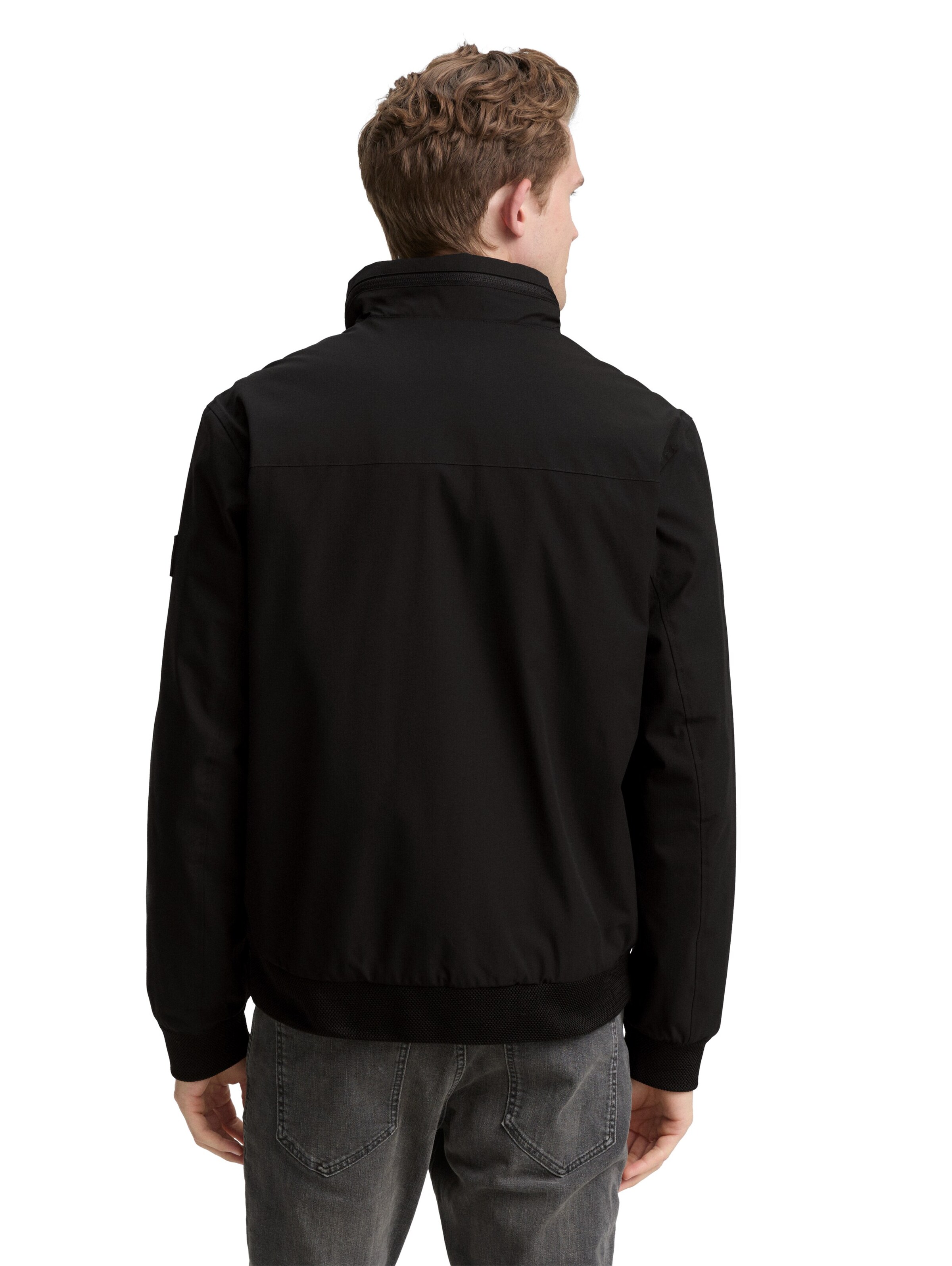 TOM TAILOR Between-Season Jacket in Black