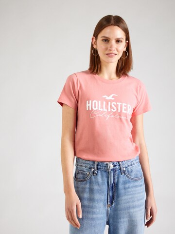 HOLLISTER Μπλουζάκι σε ροζ: μπροστά