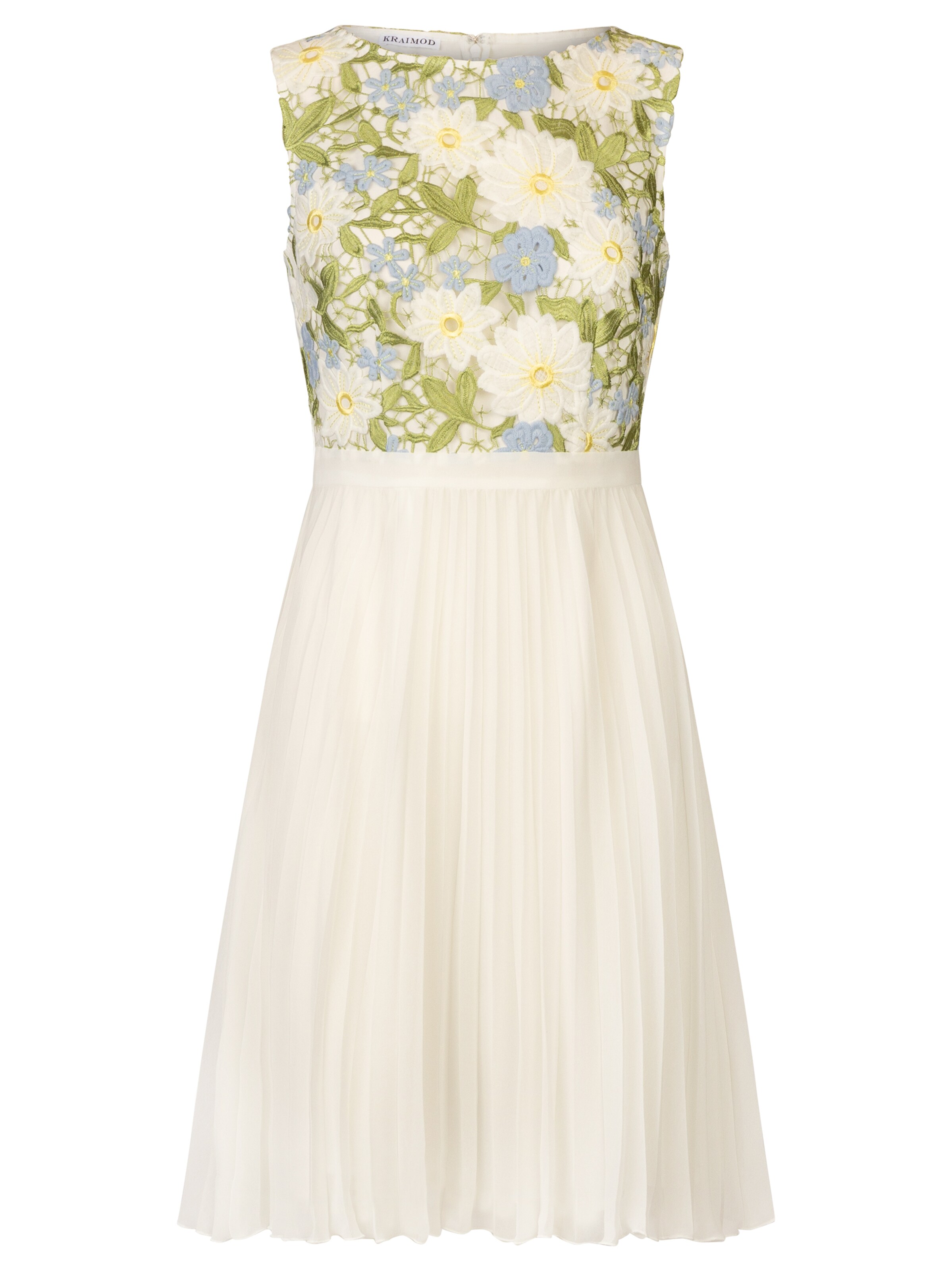 Kraimod Φόρεμα κοκτέιλ σε γαλάζιο / ανοικτό κίτρινο / ακτινίδιο / λευκό, Άποψη προϊόντος