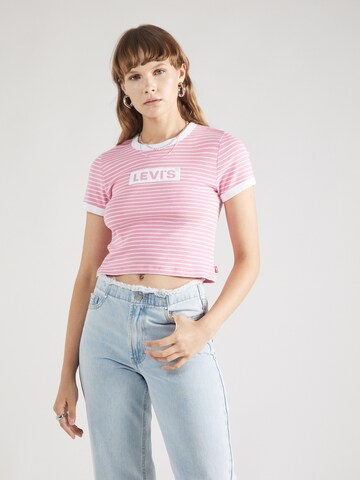 rožinė LEVI'S ® Marškinėliai 'Graphic Mini Ringer': priekis