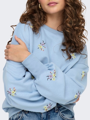 ONLY Sweatshirt 'ONLBROOKE' in Blau