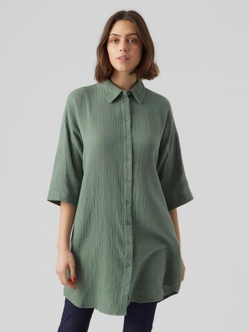 VERO MODA Blouse 'Natali' in Groen: voorkant