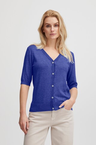 PULZ Jeans Knit Cardigan 'Pzsara' in Blue: front