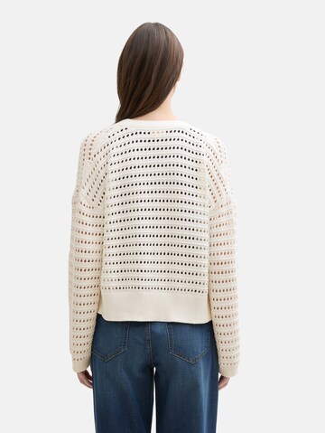 Cardigan TOM TAILOR DENIM en blanc