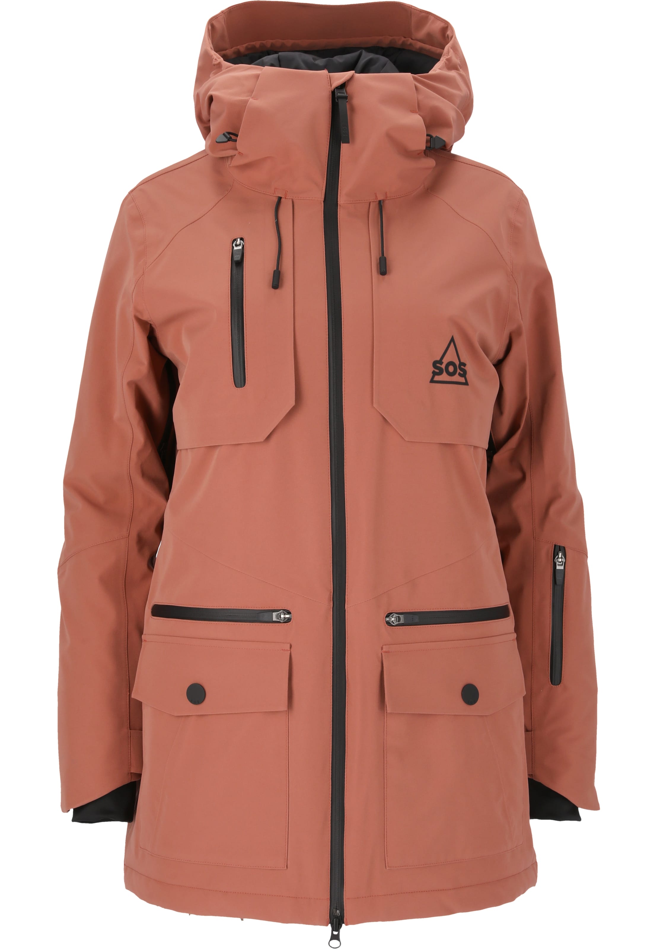 SOS Jacke 'Aspen' in Rot: Vorderseite