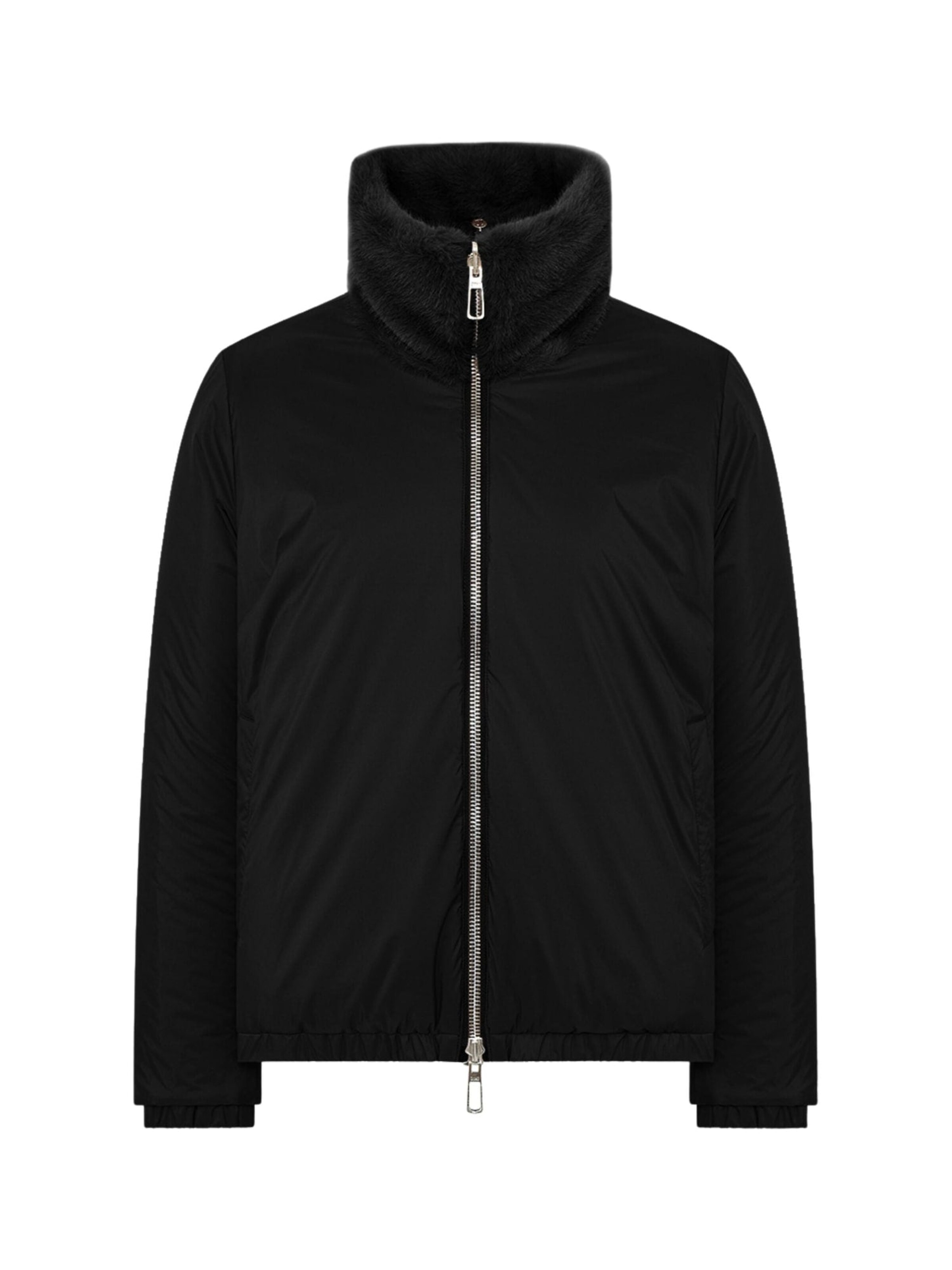 Giacca di mezza stagione 'Reversible faux fur bomber jacket' di DUNO in nero: frontale