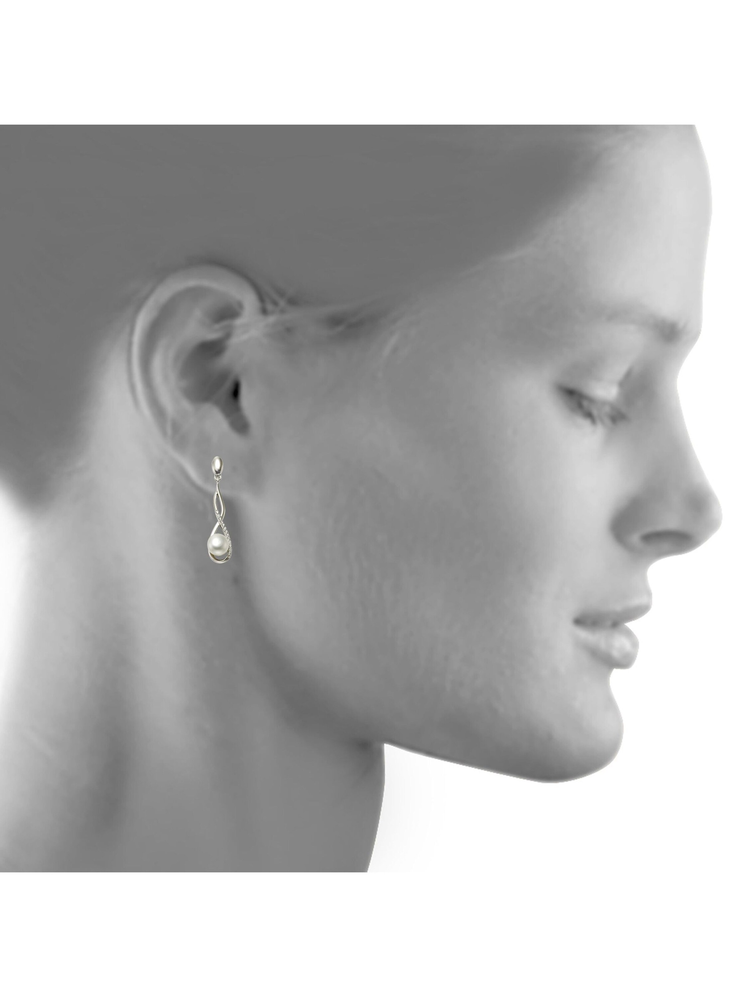 Boucles d'oreilles Zeeme en blanc