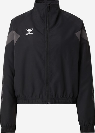 Hummel Sportska jakna 'TRAVEL' u tamo siva / crna / bijela, Pregled proizvoda
