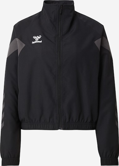 Hummel Veste de sport 'TRAVEL' en gris foncé / noir / blanc, Vue avec produit