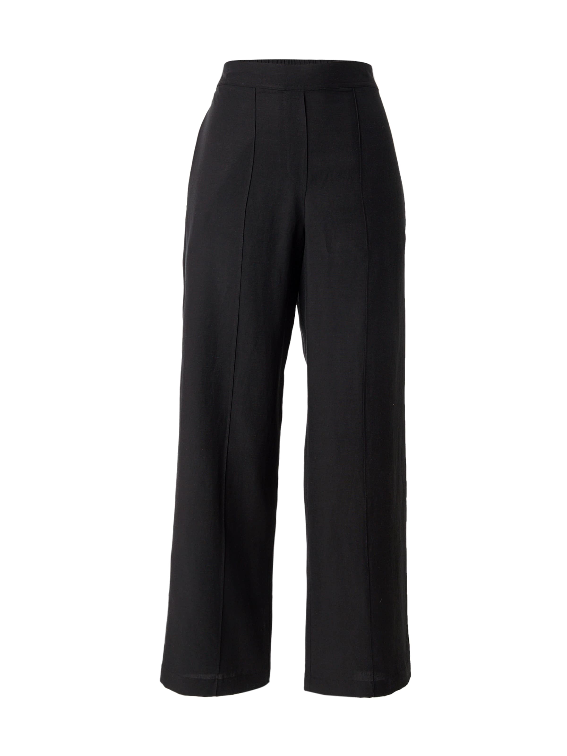 Samsøe Samsøe Wide leg Pleat-Front Pants 'Sahani' in Black: front