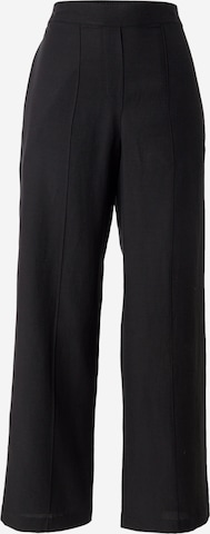 juoda Samsøe Samsøe Plačios klešnės Klostuotos kelnės 'Sahani': priekis