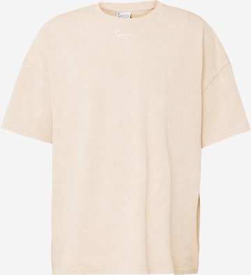 T-Shirt Karl Kani en beige : devant