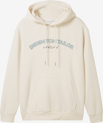 TOM TAILOR DENIM Sweatshirt i beige: framsida