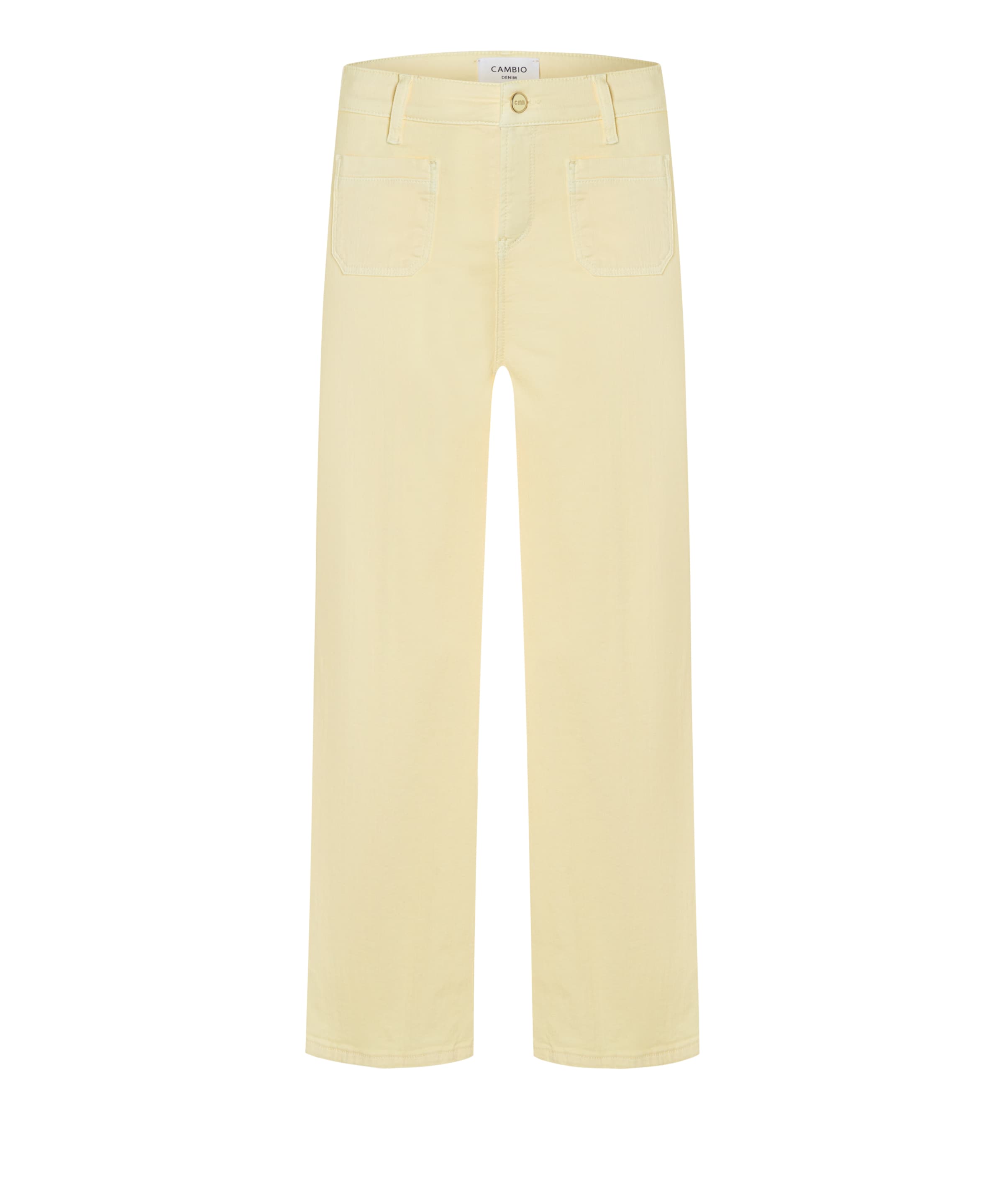 Cambio Regular Pleat-Front Pants ' Tess ' in Yellow: front