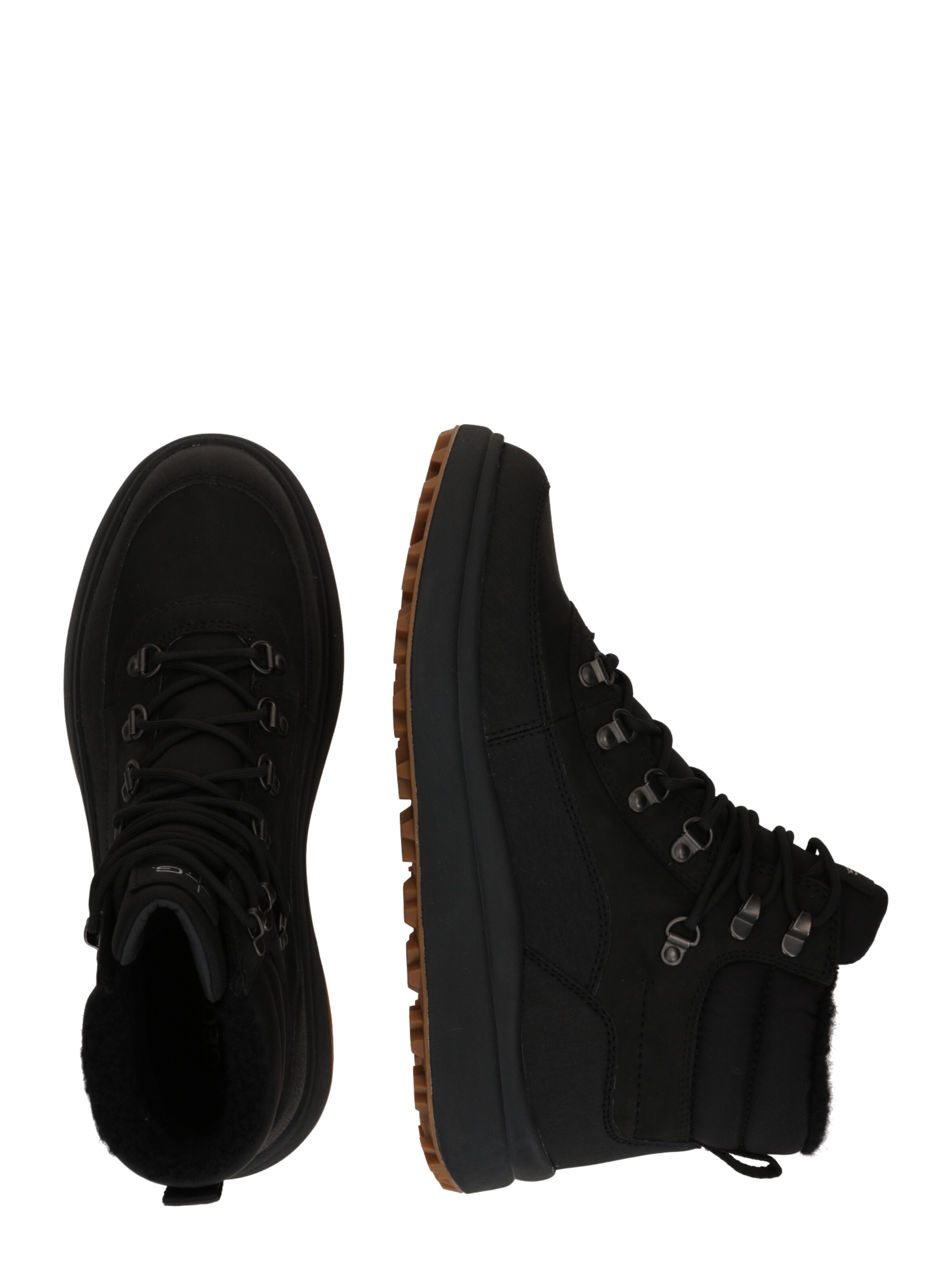 GEOX Боти с връзки 'U Granito + Grip B ABX D' в черно