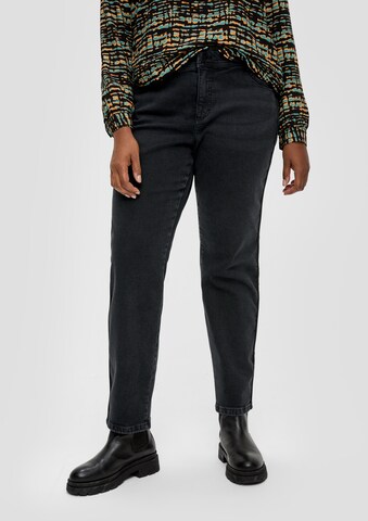 TRIANGLE Slimfit Jeans in Zwart: voorkant