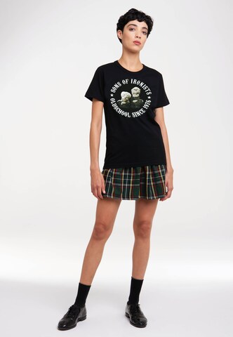LOGOSHIRT Shirt 'Muppets - Waldorf & Statler - Sons Of Ironists' in Black