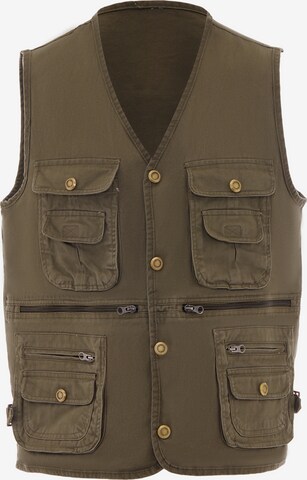 TALOON Vest in Brown: front