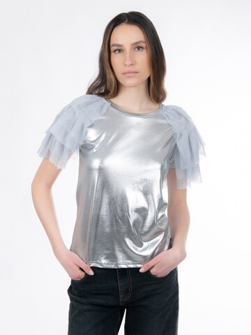 Influencer Póló - ezüst: elől