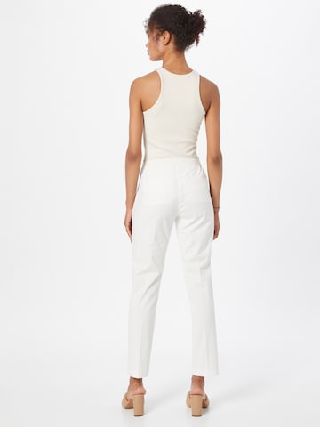 BRAX Slim fit Trousers with creases 'MARON' in White