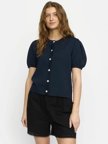 Soft Rebels Gebreid vest 'Marla' in Blauw: voorkant