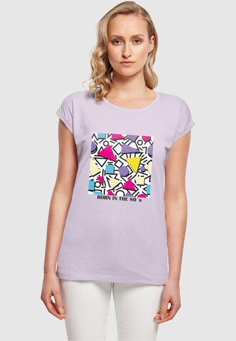 T-shirt 'Geometric Retro' Mister Tee en violet : devant