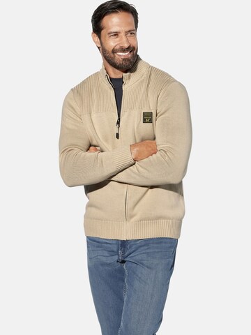 Jan Vanderstorm Knit cardigan 'Bjornstad' in Beige