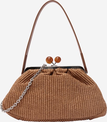 Weekend Max Mara Clutch 'FORTUNA' in Brown: front