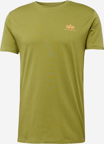Coupe regular T-Shirt ALPHA INDUSTRIES en vert : devant