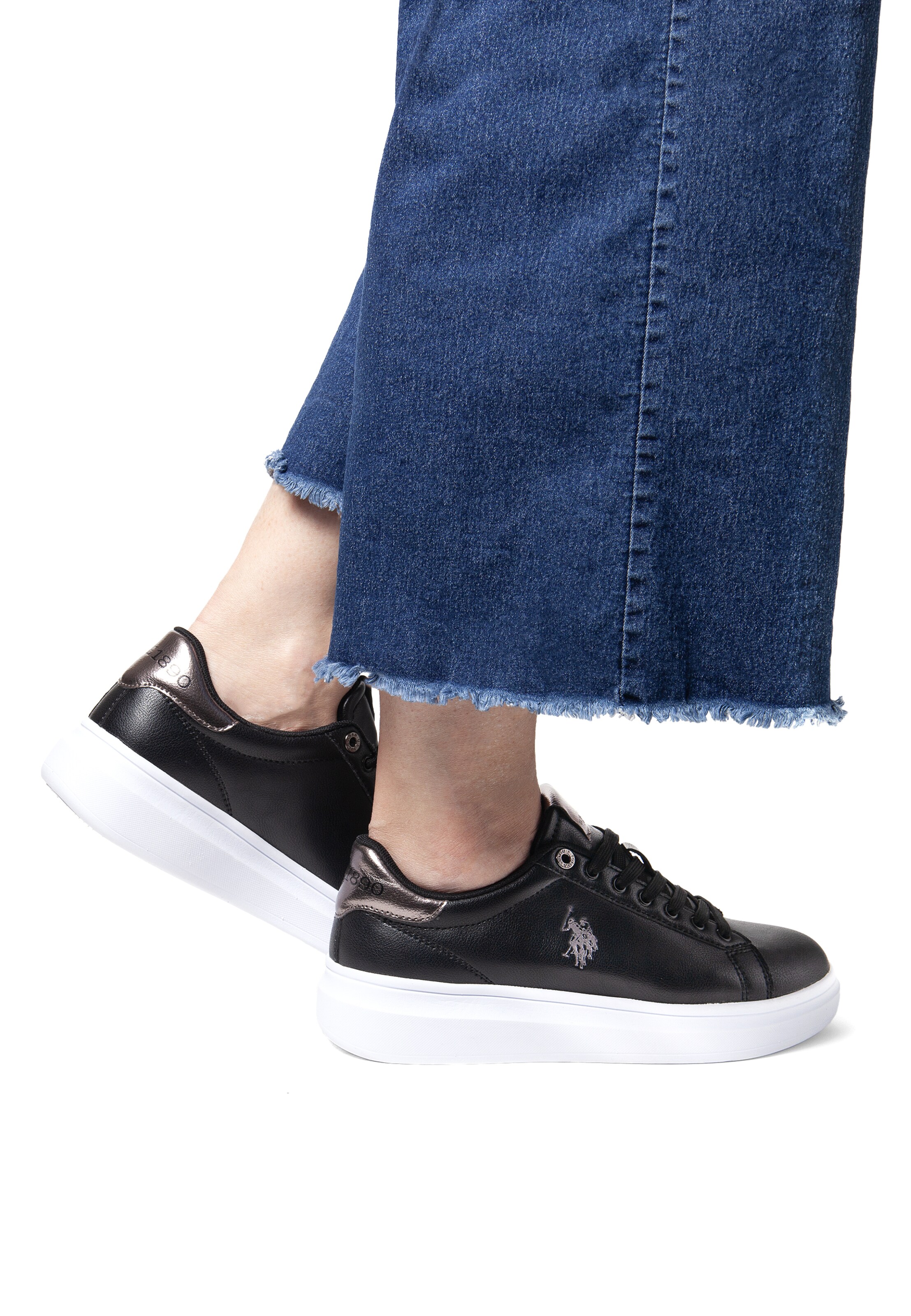 Sneaker bassa di U.S. POLO ASSN. in nero: frontale
