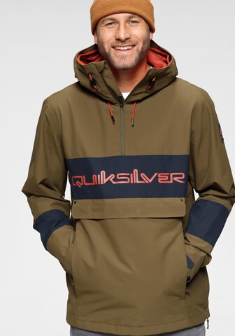 QUIKSILVERRegular Fit Outdoor jakna 'Steeze' - smeđa boja: prednji dio