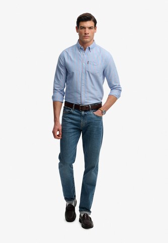 Superdry & Co Comfort fit Overhemd 'Essential' in Blauw