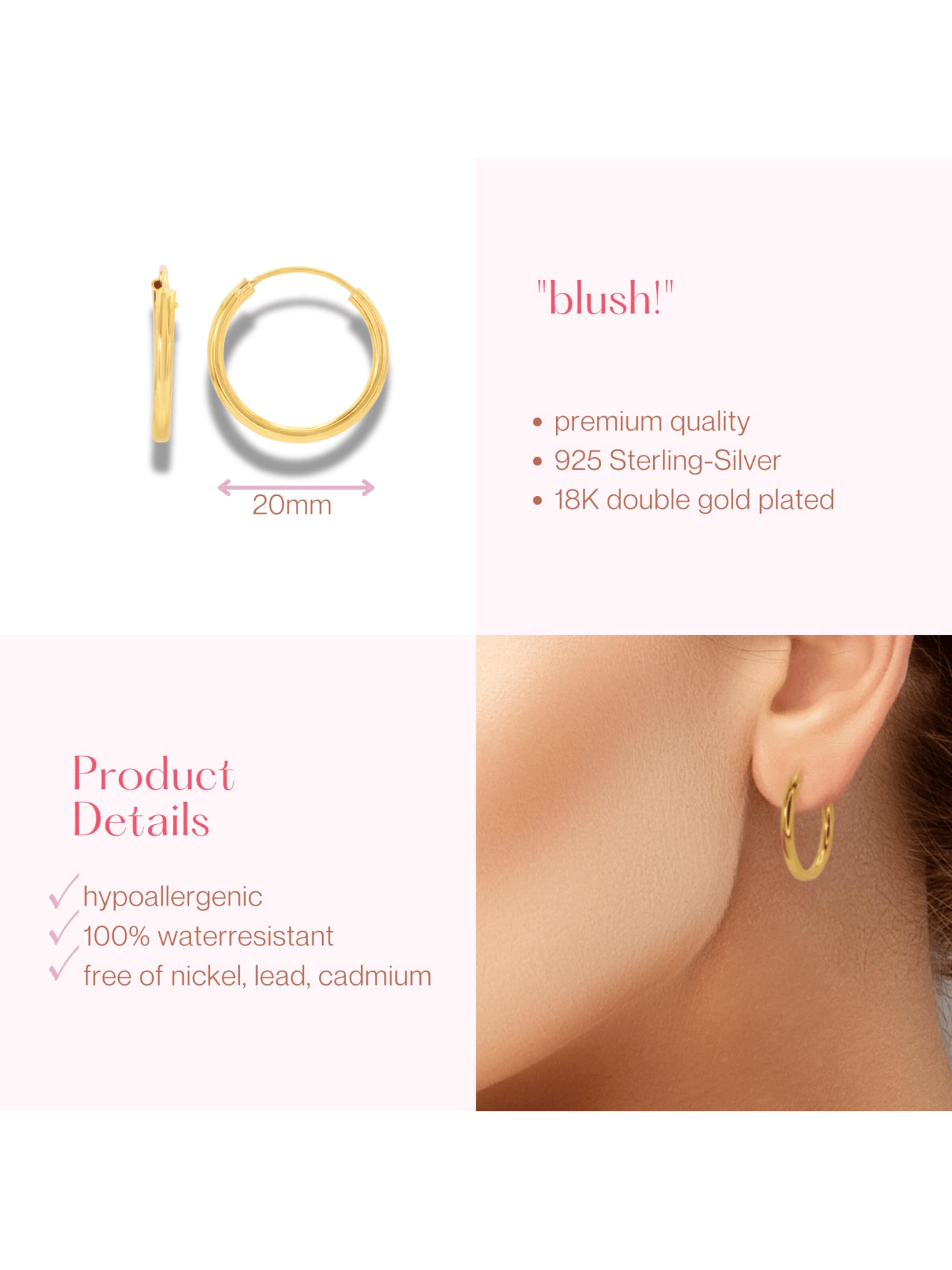 ARS-ARGENTI Earrings 'BLUSH!' in Gold