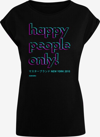 F4NT4STIC Shirt 'Happy people only New York' in Zwart: voorkant